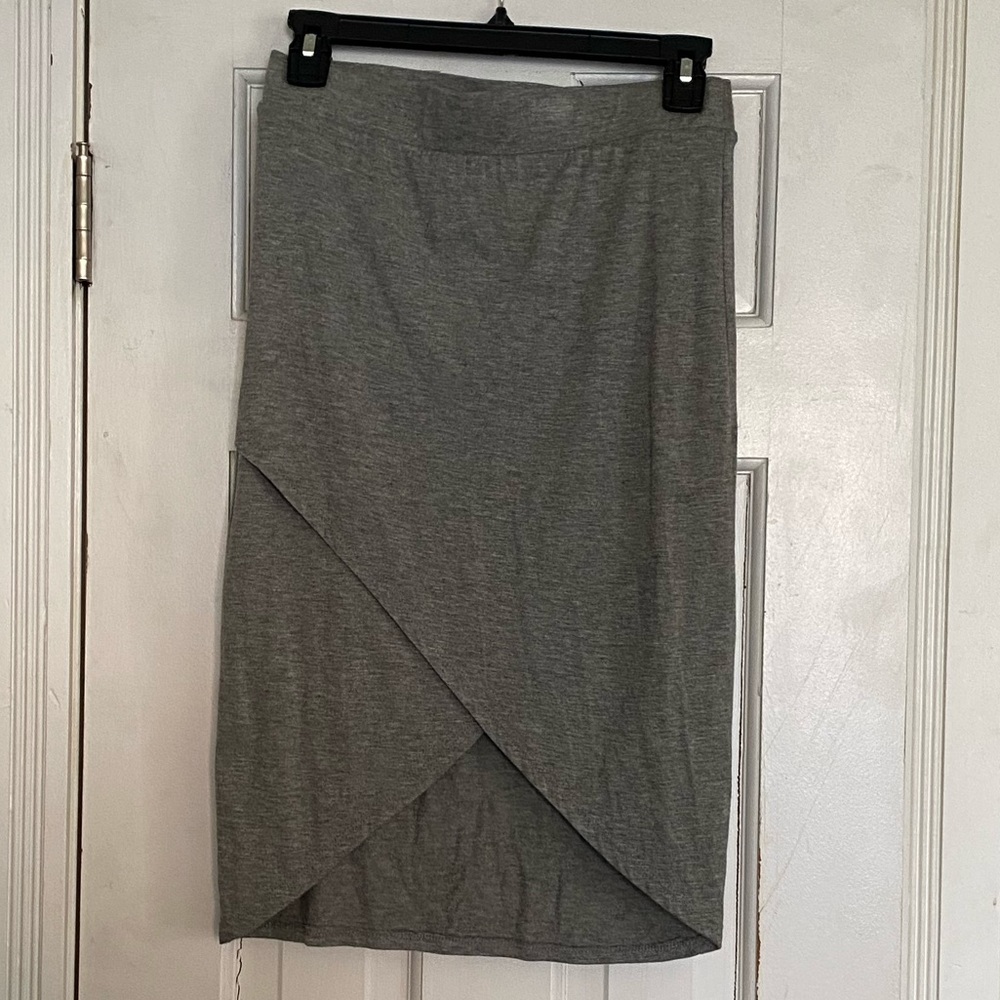 Mono B jersey knit midi skirt